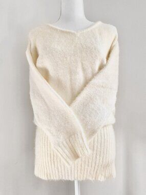 Delyle Noir Ivory Knit Sweater Dress